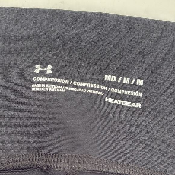 Under Armour Heatgear Women’s Black Cropped Compression Leggings Side Pocket M - Picture 4 of 11